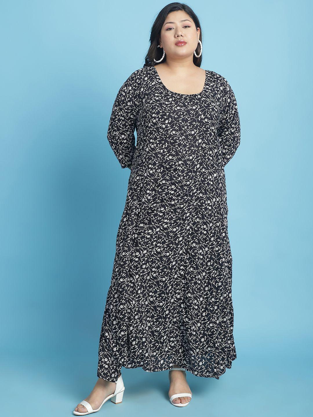 Plus Size A-Line Maxi Dress