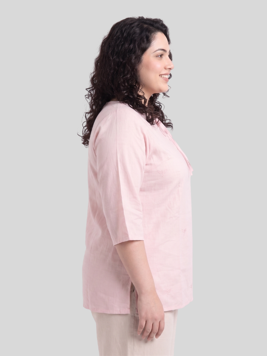 Everyday Comfort Embroidered Cotton Top