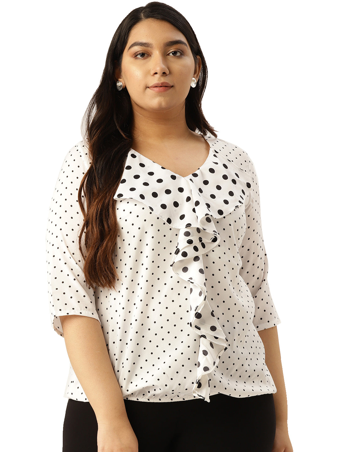 Plus Size Ruffled Top