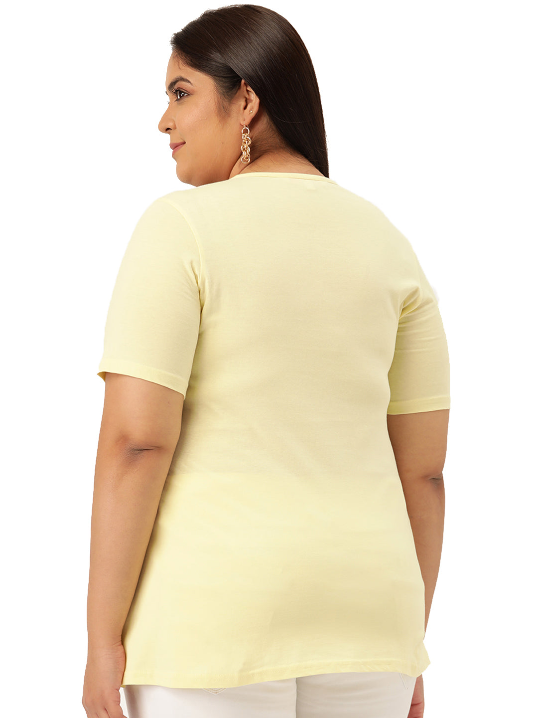 Cotton Knitted Embellished T-shirt