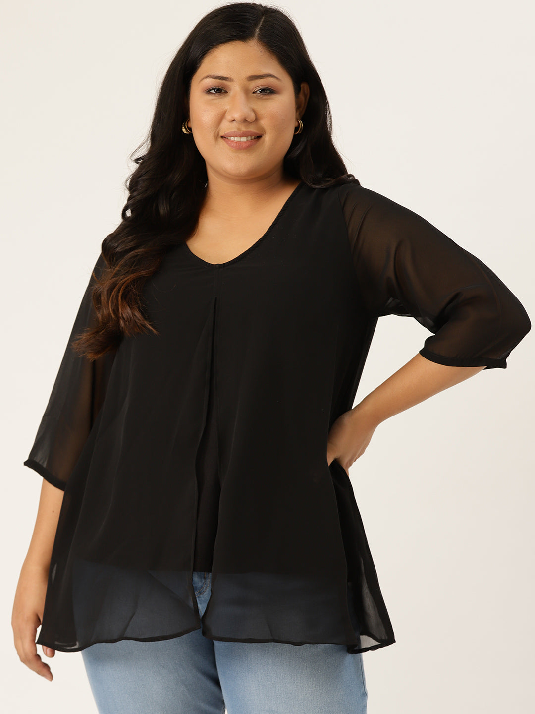 Stylish Plus Size Women Casual Top