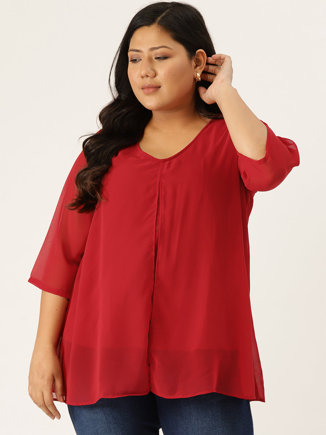 Stylish Plus Size Women Casual Top