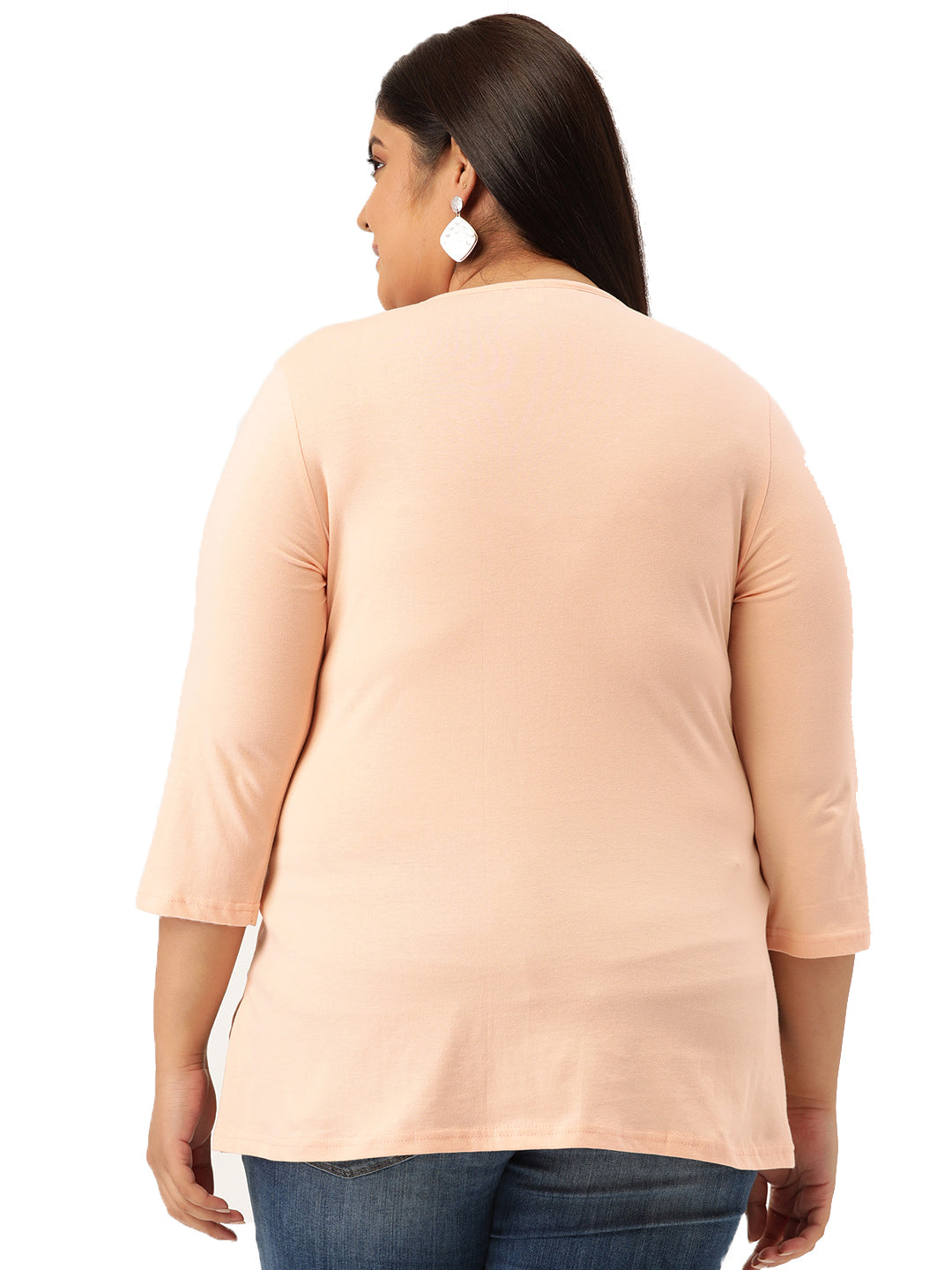 Cotton Knitted Embellished T-shirt