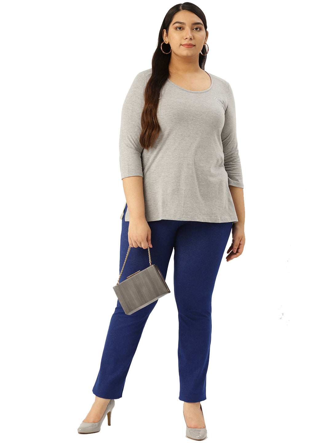 Cotton Knitted Embellished T-shirt