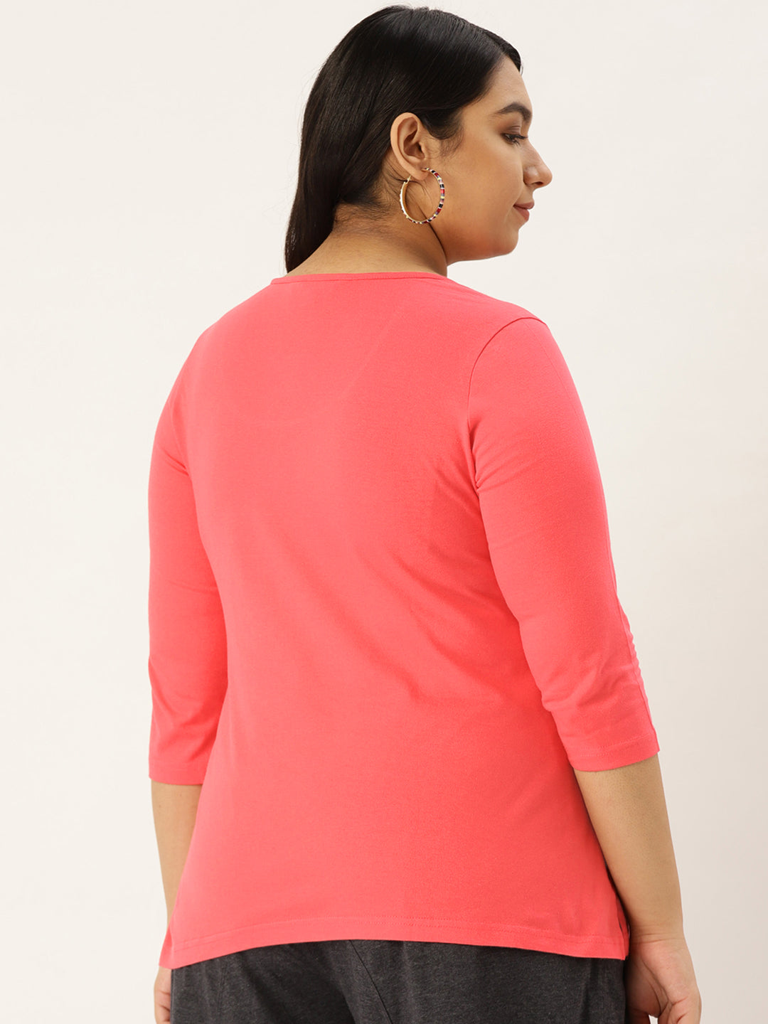 Cotton Knitted Embellished T-shirt