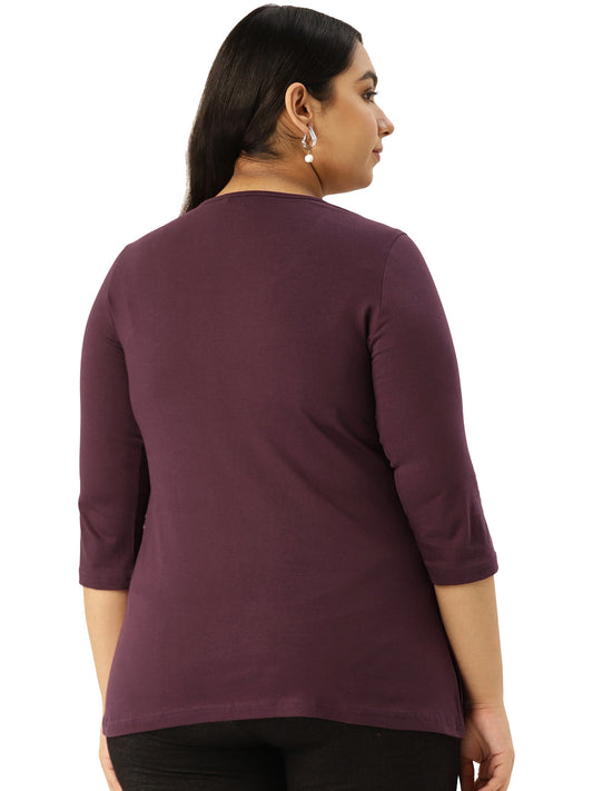 Cotton Knitted Embellished T-shirt