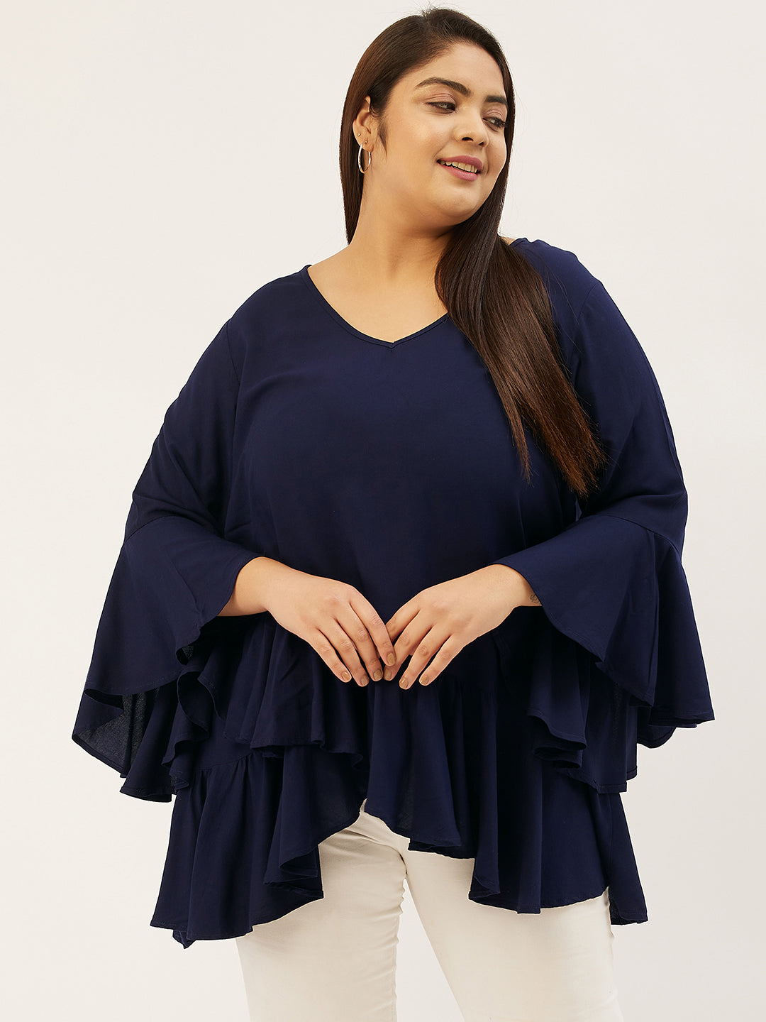 Plus Size Ruffles Top