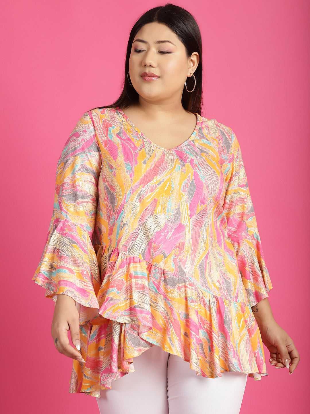Plus Size Ruffles Top