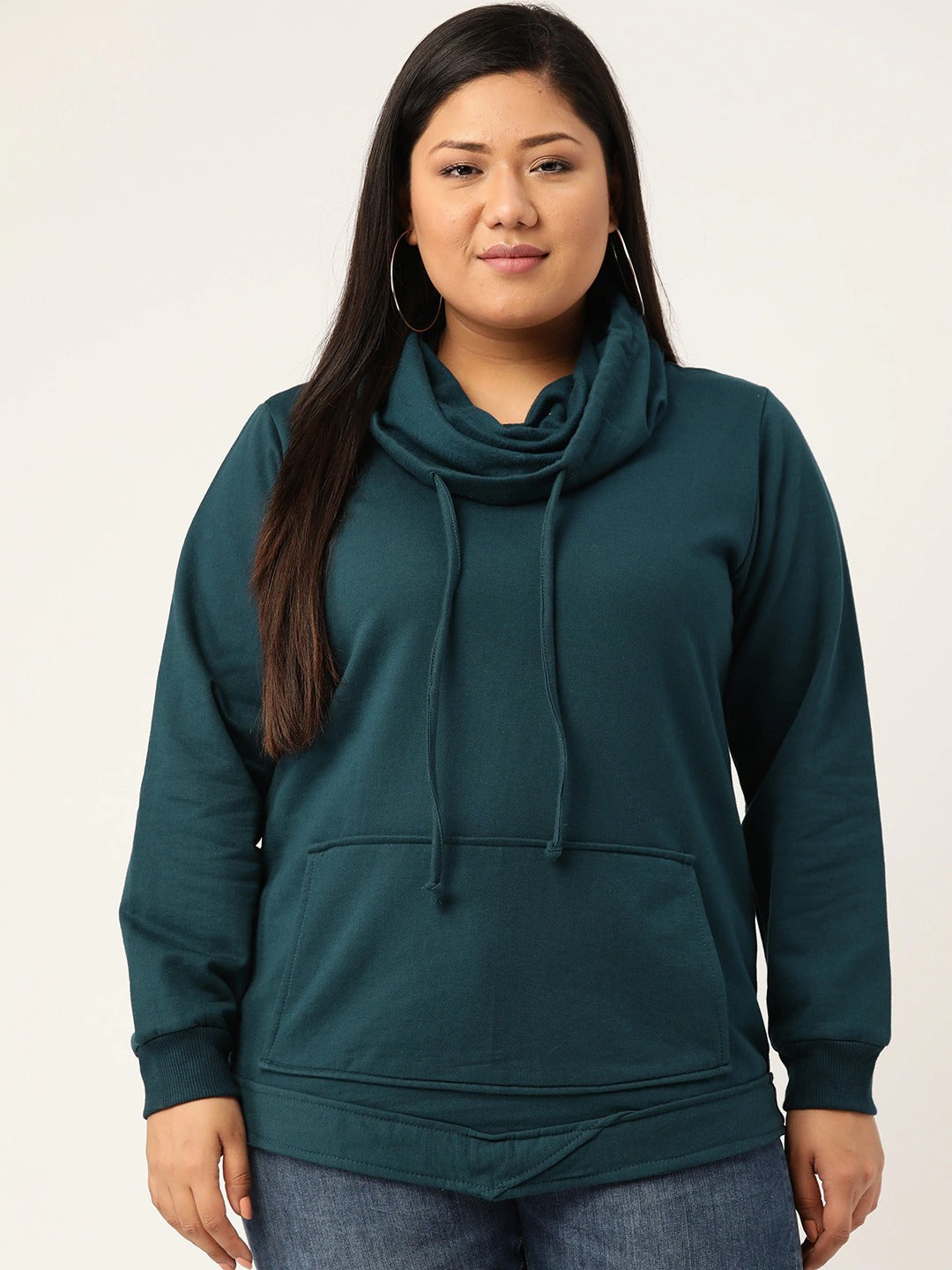 Women Cotton Plus Size Hooded Sweatshirt