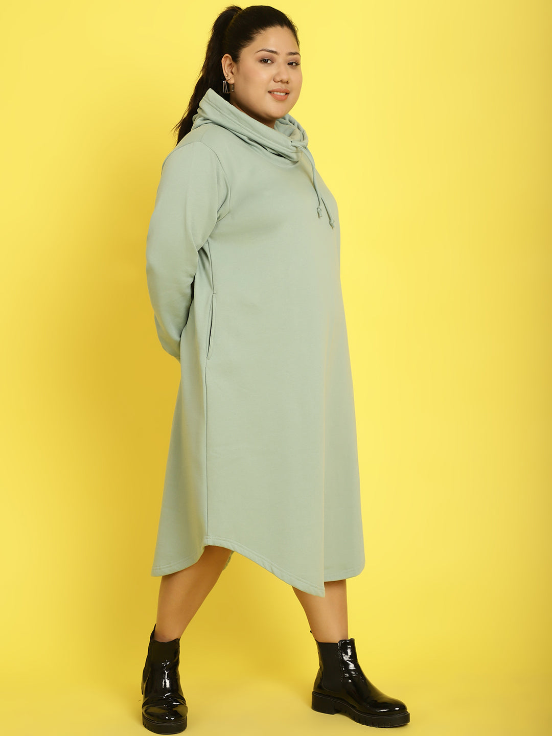 Flow State Midi Fleece Dress
