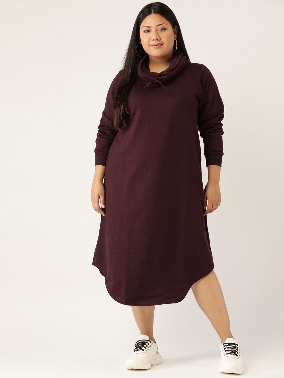 Flow State Midi Fleece Dress