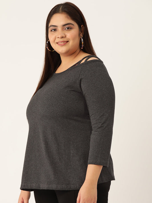 Plus Size Cotton Knitted Top