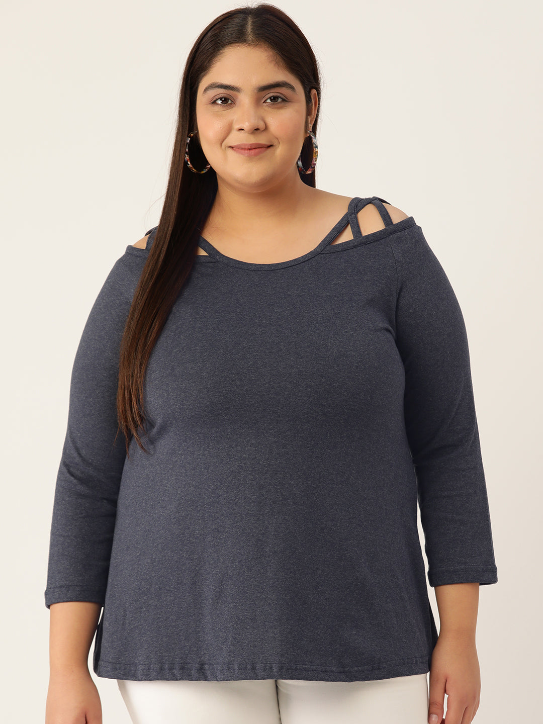 Plus Size Cotton Knitted Top