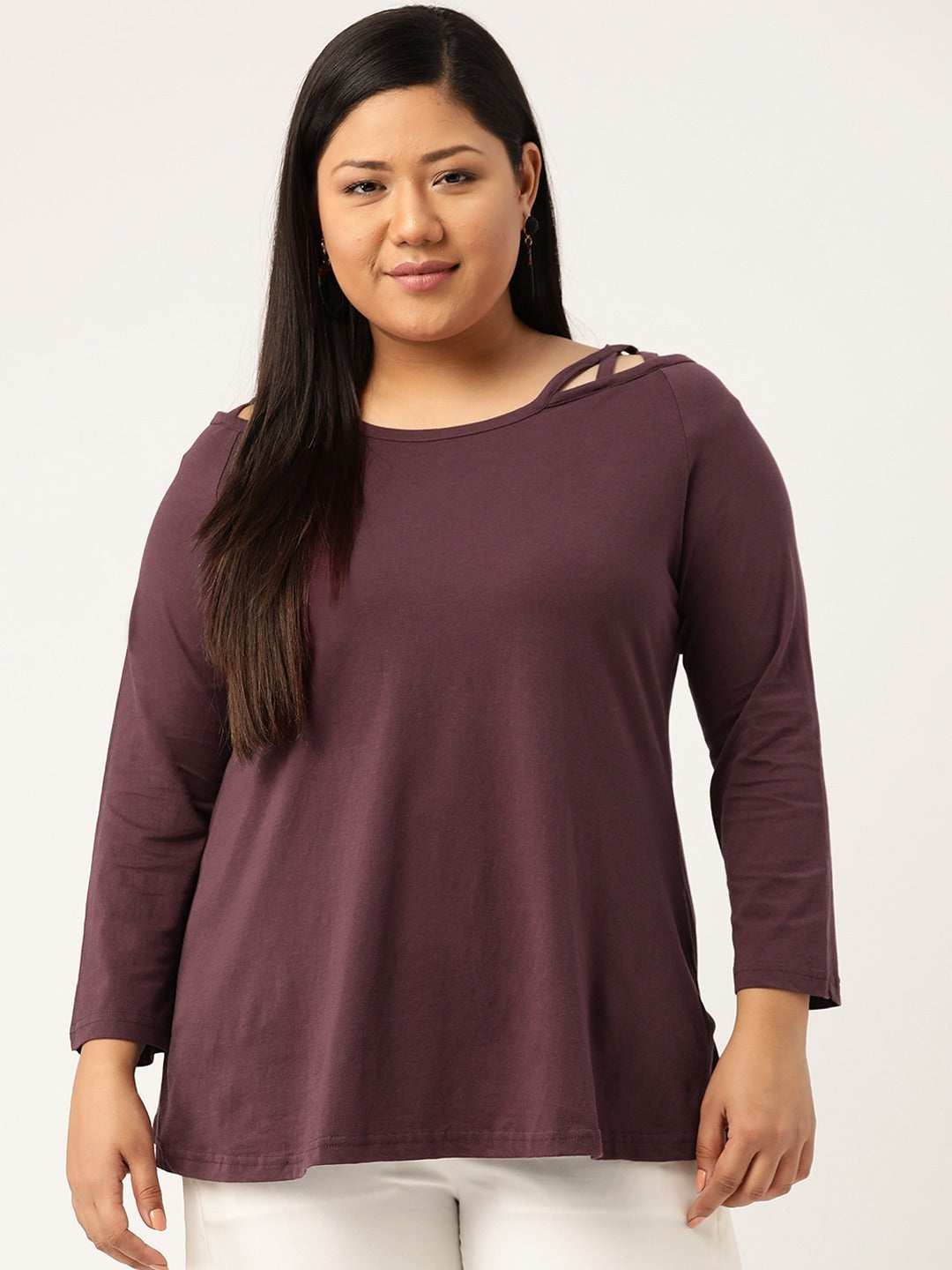 Plus Size Cotton Knitted Top