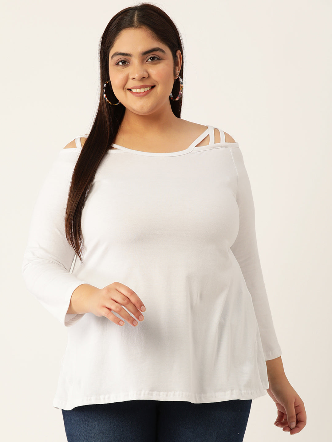 Plus Size Cotton Knitted Top