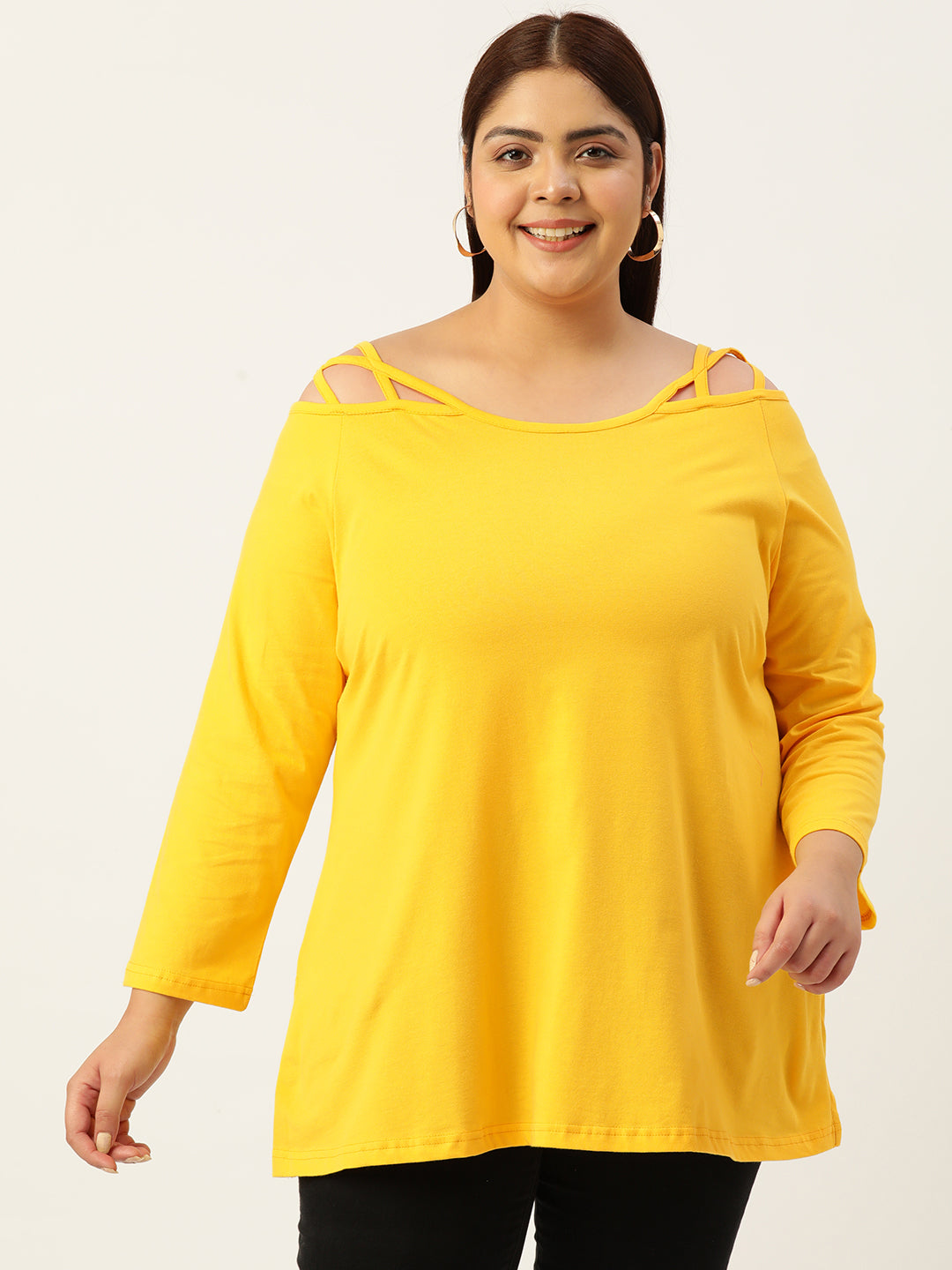 Plus Size Cotton Knitted Top