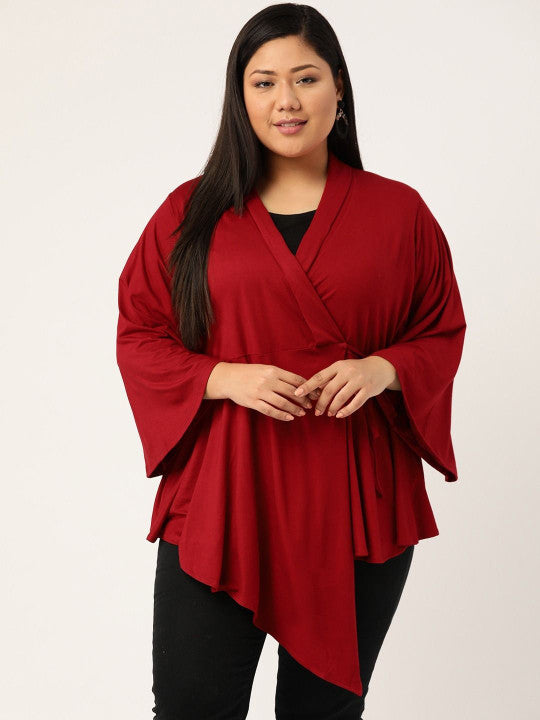 Plus Size Viscose Knitted Top