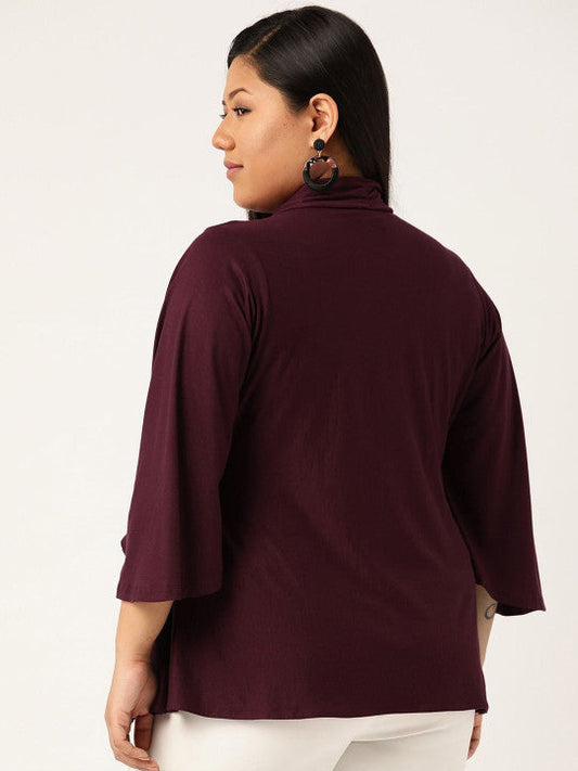 Plus Size Viscose Knitted Top