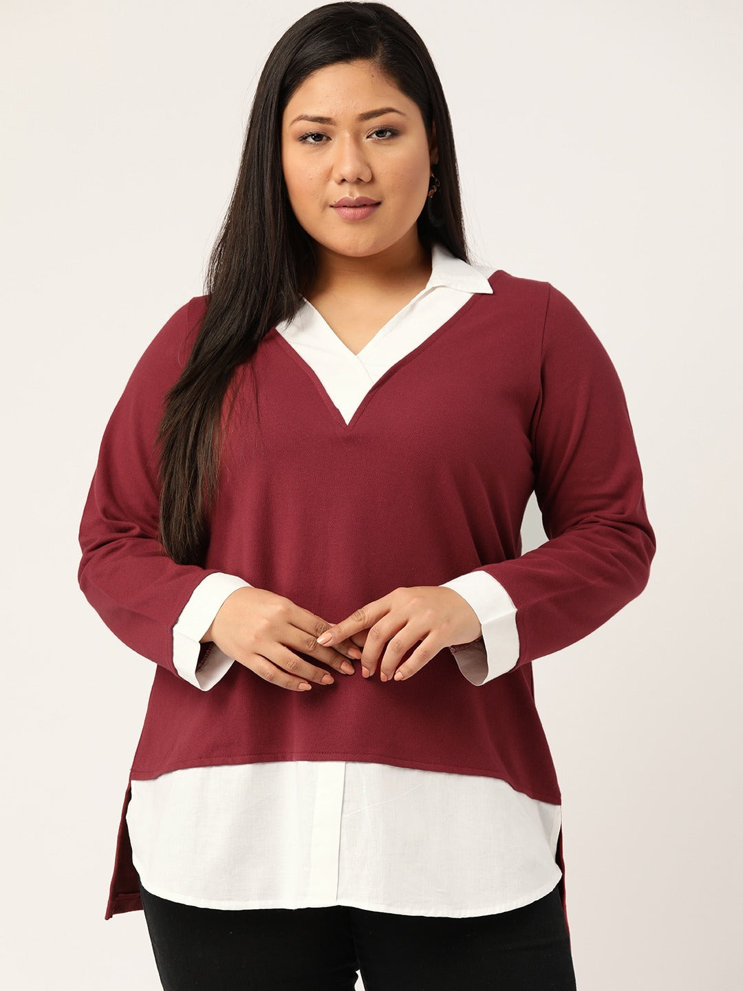 Stylish Plus Size Women Casual Top