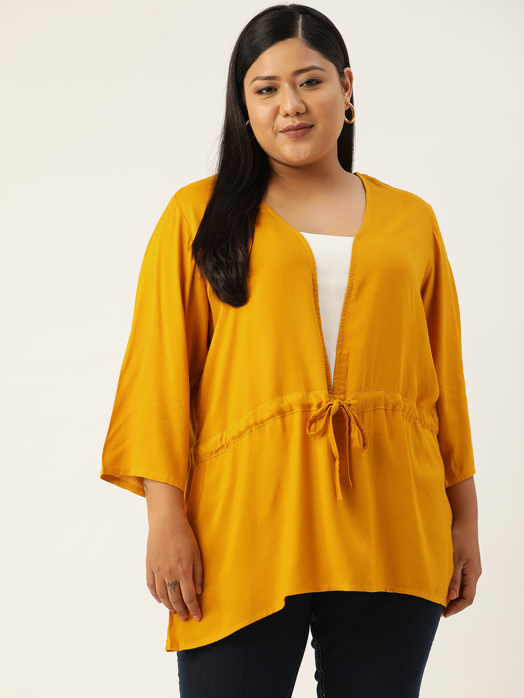 Plus Size Tie-Up Detail Top
