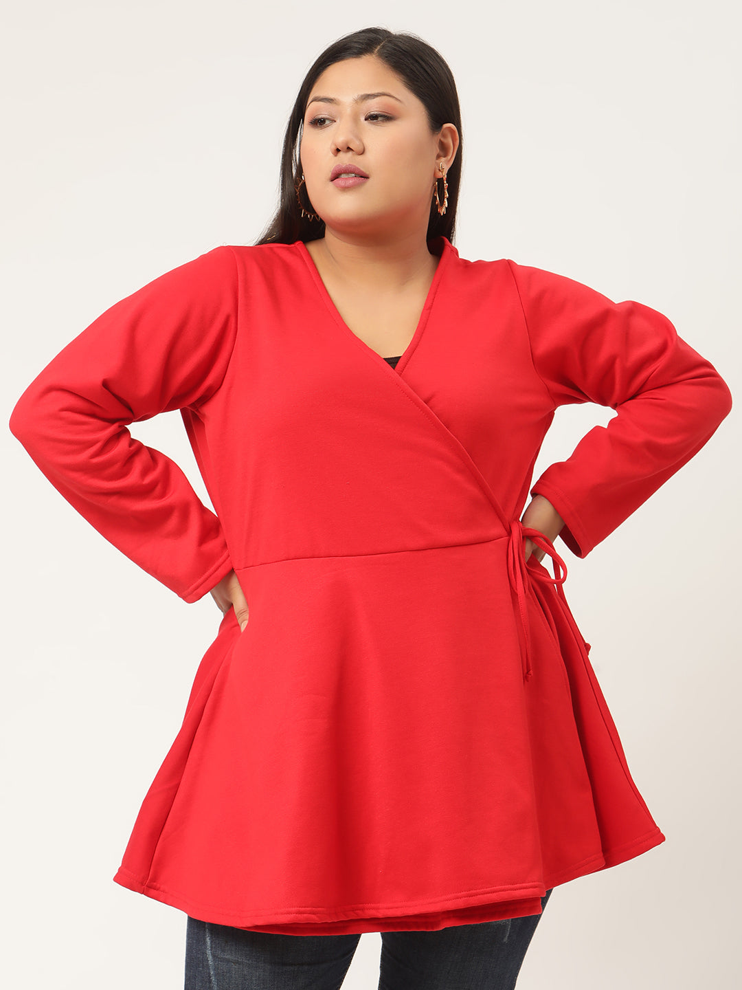 Wrap Intent Fleece Tunic
