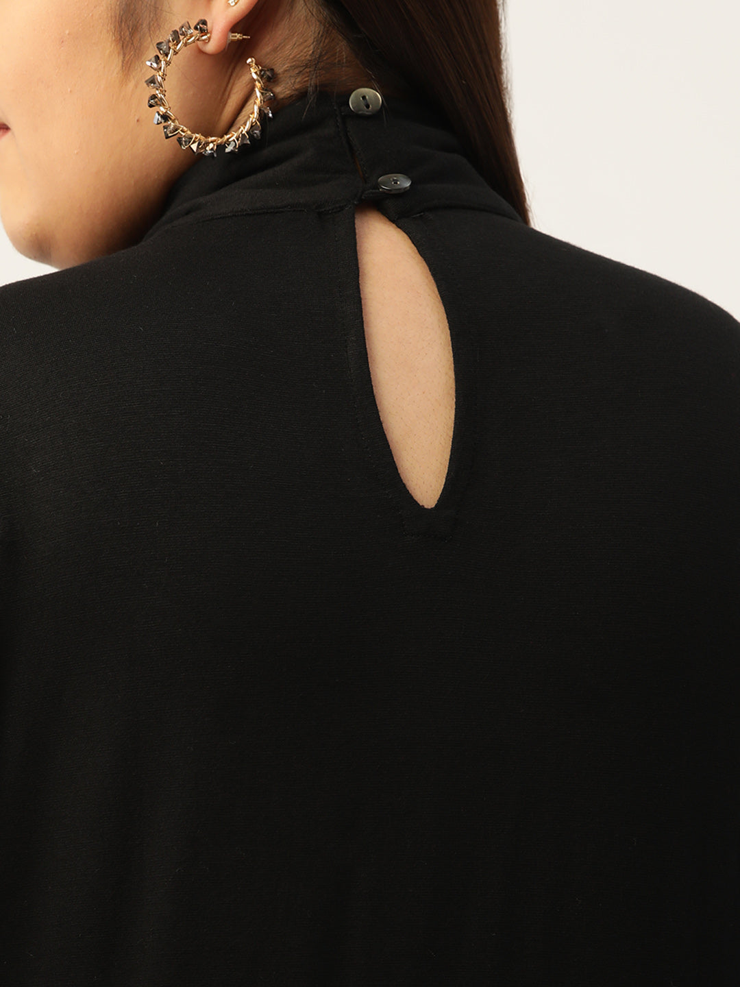 Tie-Up Neck Knitted Dress
