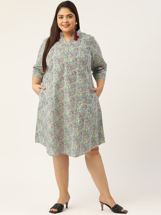 Plus Size A-Line Cotton Dress