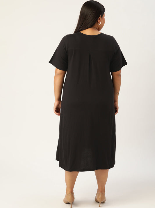Plus Size Cotton Knitted Dress