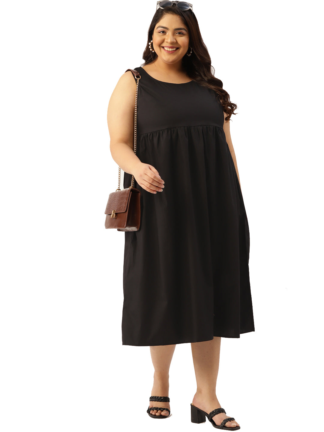 Plus Size Cotton A-Line Dress