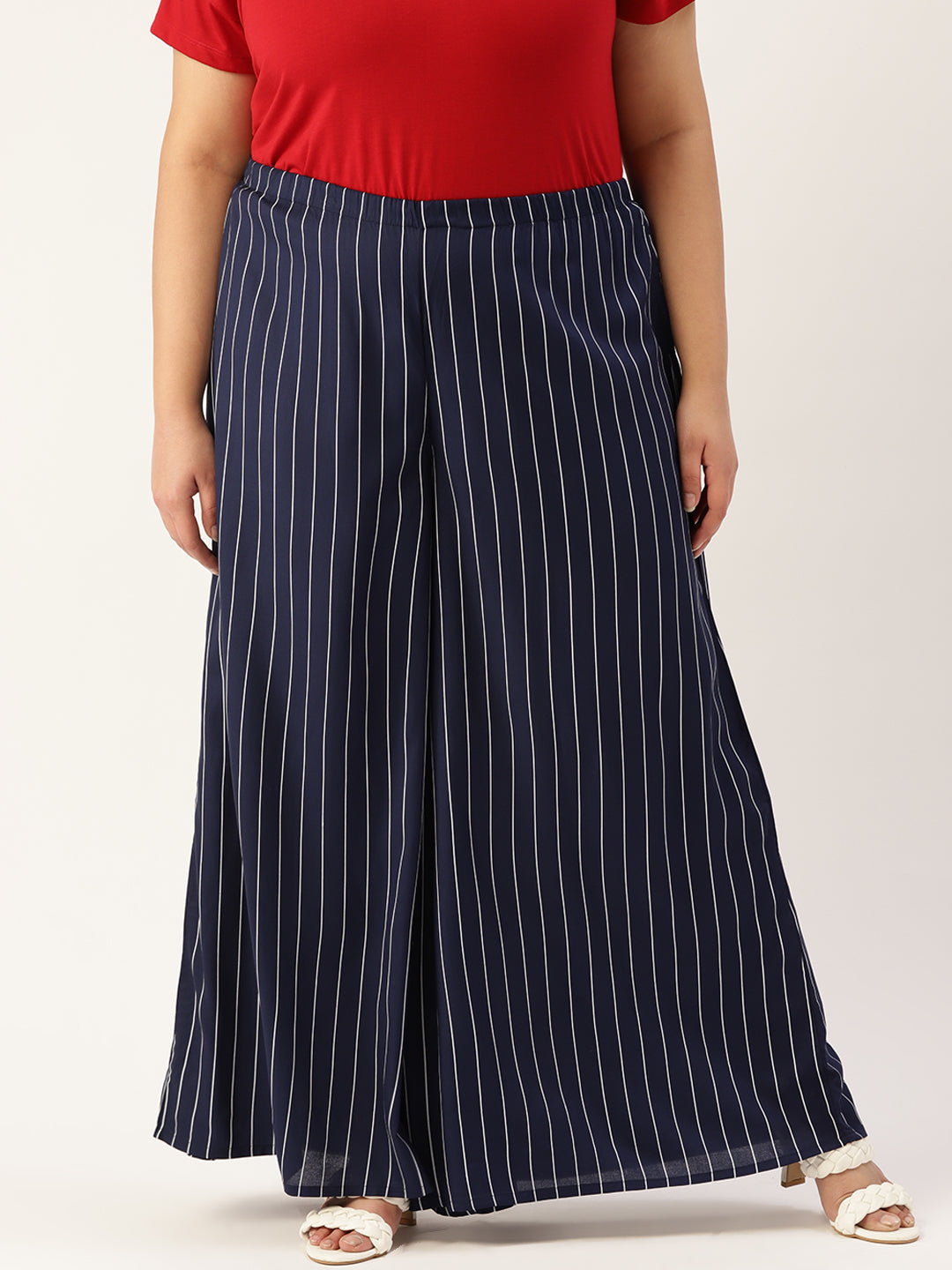 Plus Size Wide Leg Flared Palazzo