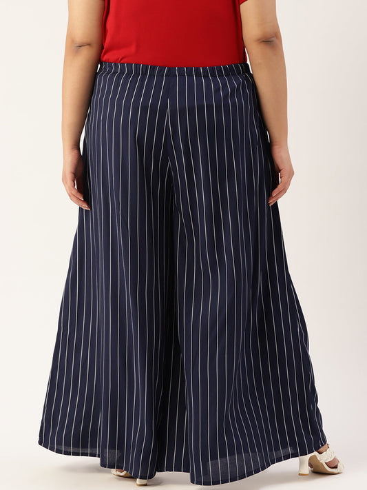 Plus Size Wide Leg Flared Palazzo