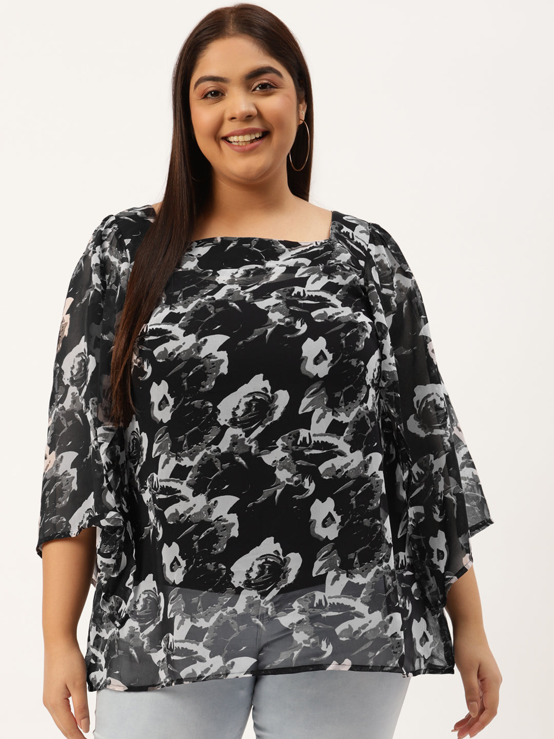 Plus Size A-Line Georgette Top