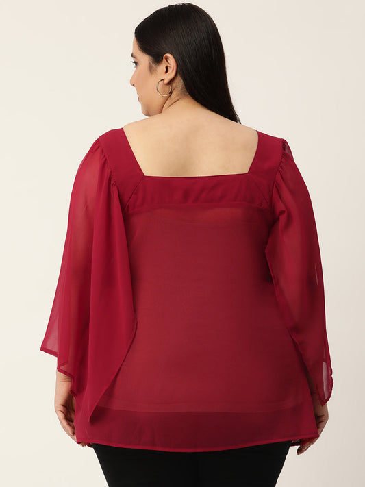 Plus Size A-Line Georgette Top