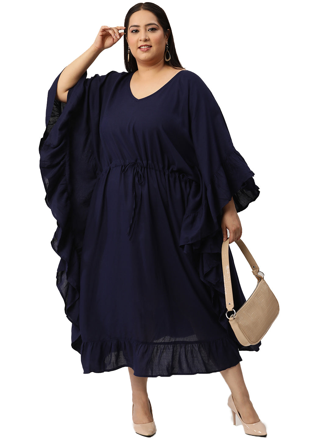 Plus Size Kaftan Midi Dress
