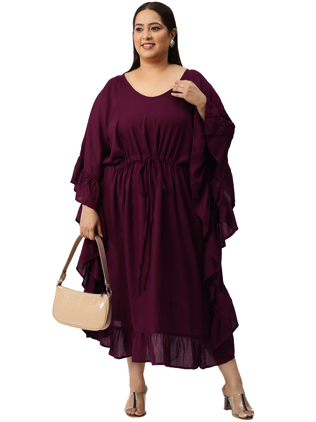 Plus Size Kaftan Midi Dress