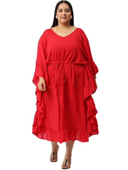 Plus Size Kaftan Midi Dress