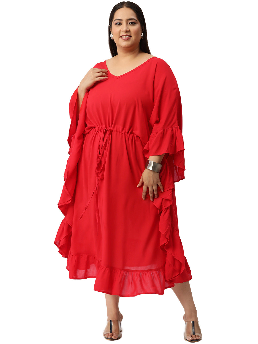Plus Size Kaftan Midi Dress