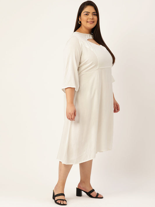 Plus Size A-Line Midi Dress