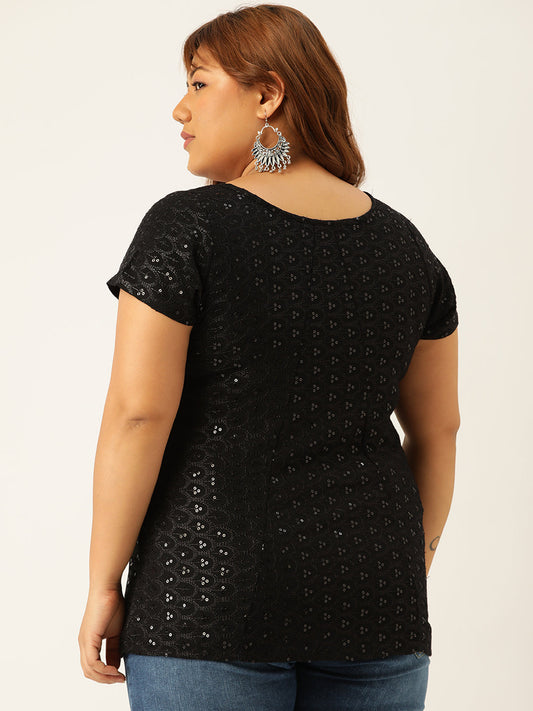 Plus Size Embellished Top
