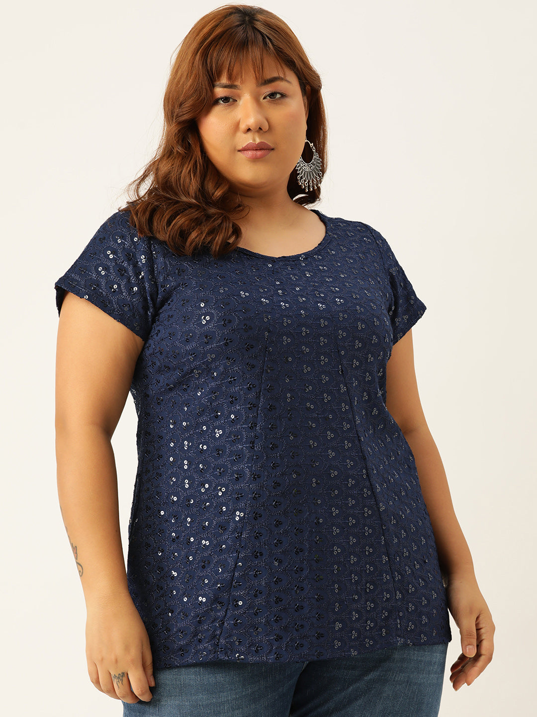 Plus Size Embellished Top
