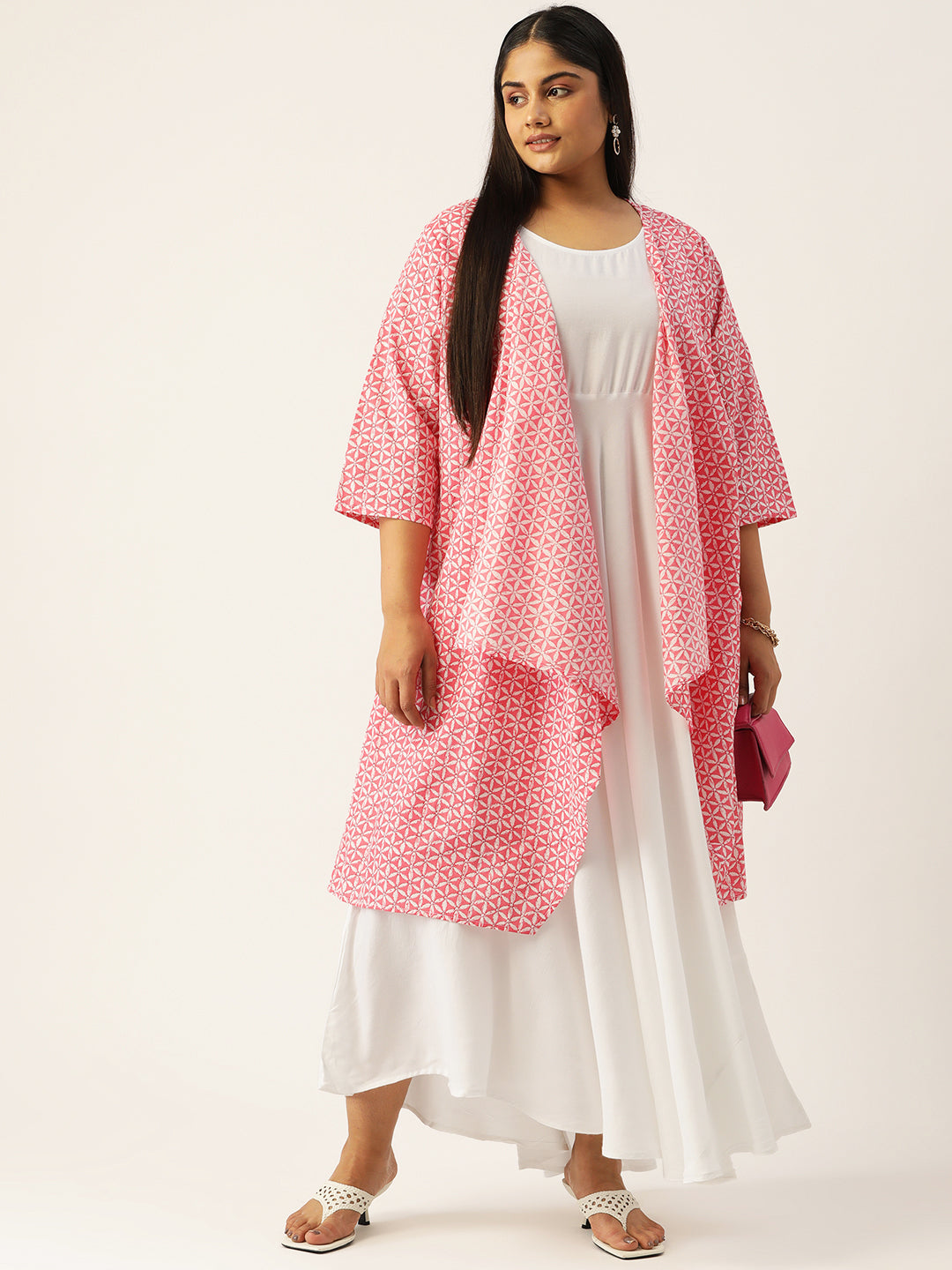 Plus Size Maxi Dress with Shrug
