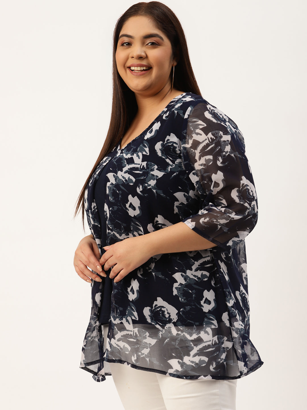 Elegant Plus Size Women Casual Top
