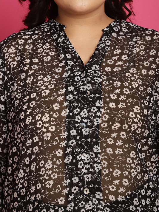 Plus Size Georgette Shirt