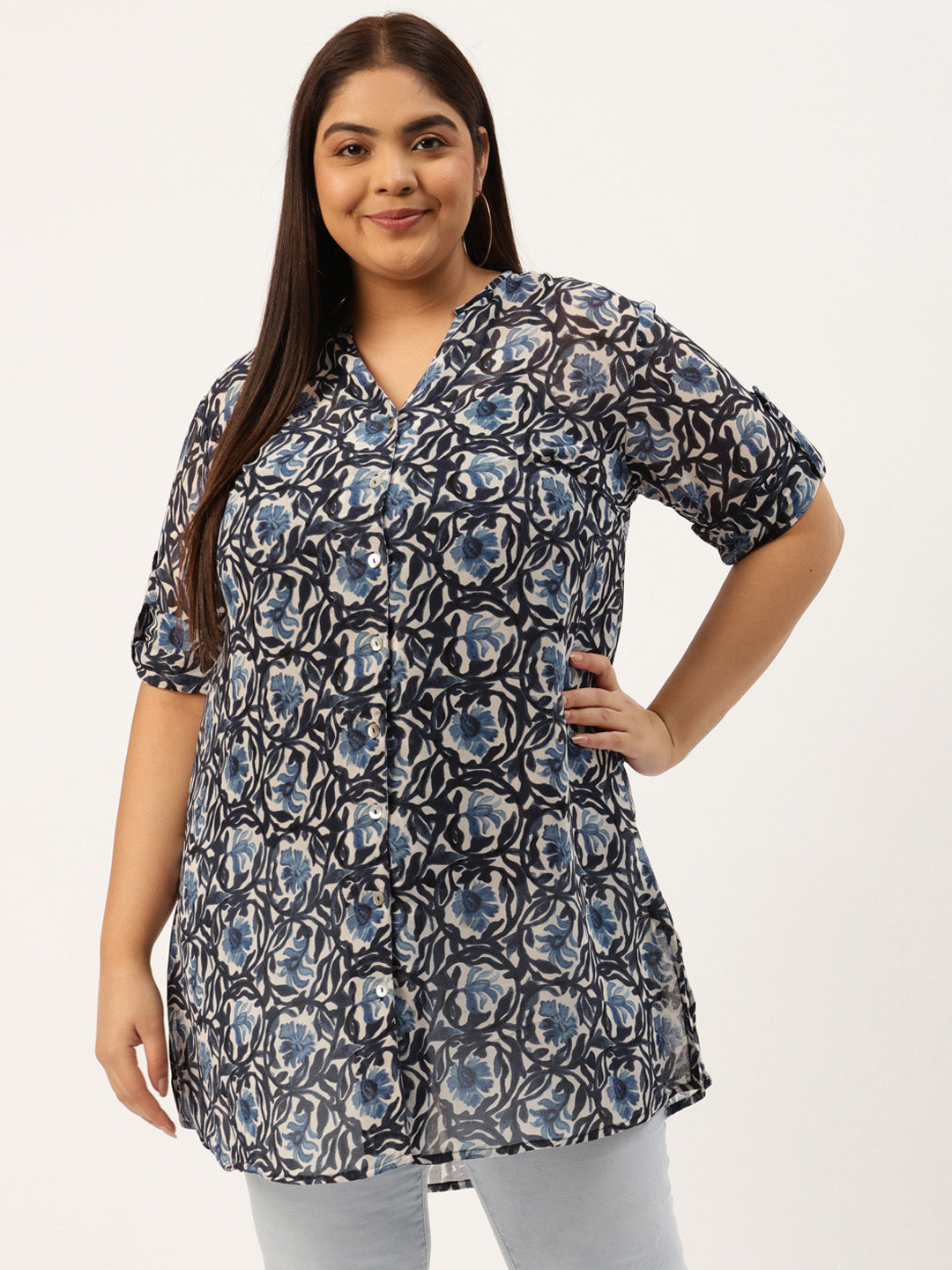 Plus Size Georgette Shirt