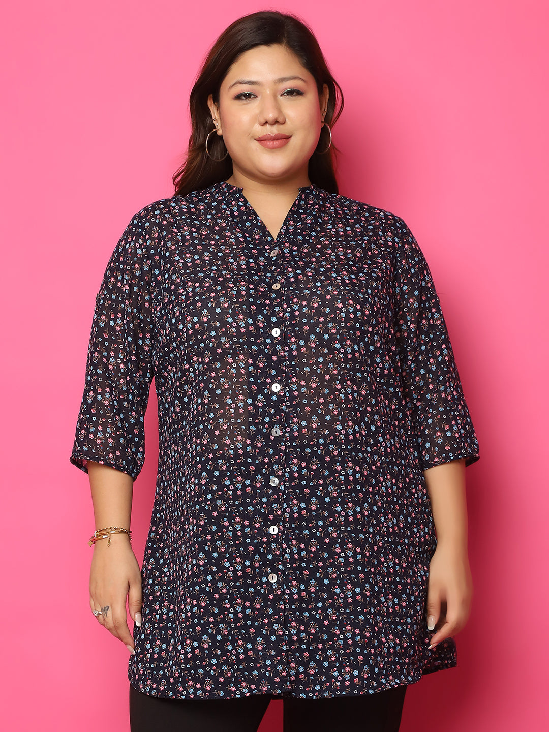 Plus Size Georgette Shirt