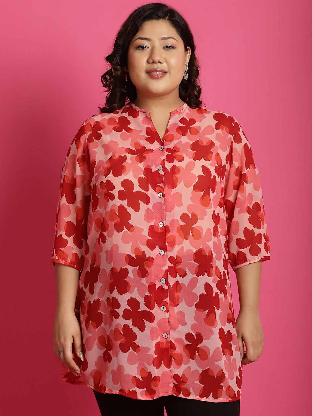 Plus Size Georgette Shirt