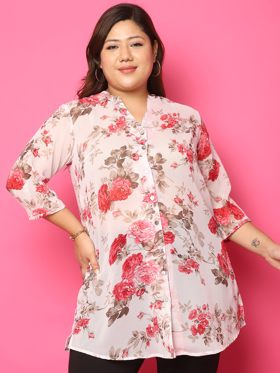 Plus Size Georgette Shirt