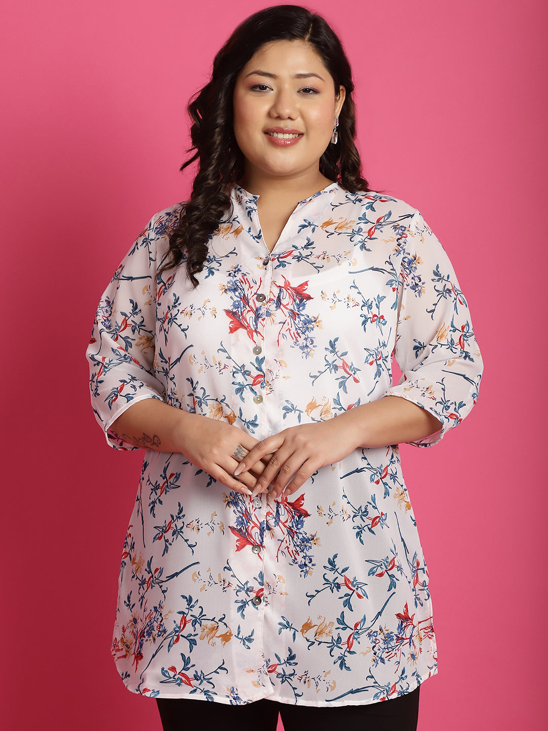 Plus Size Georgette Shirt