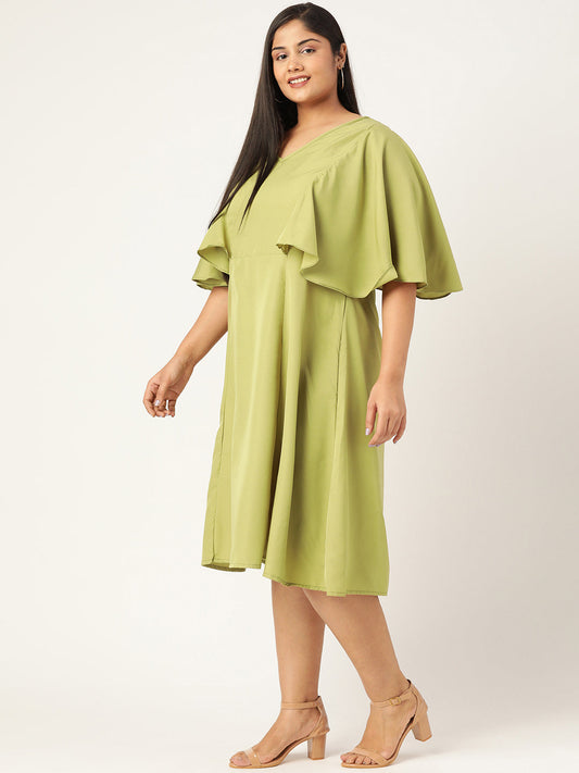 Plus Size A-Line Midi Dress