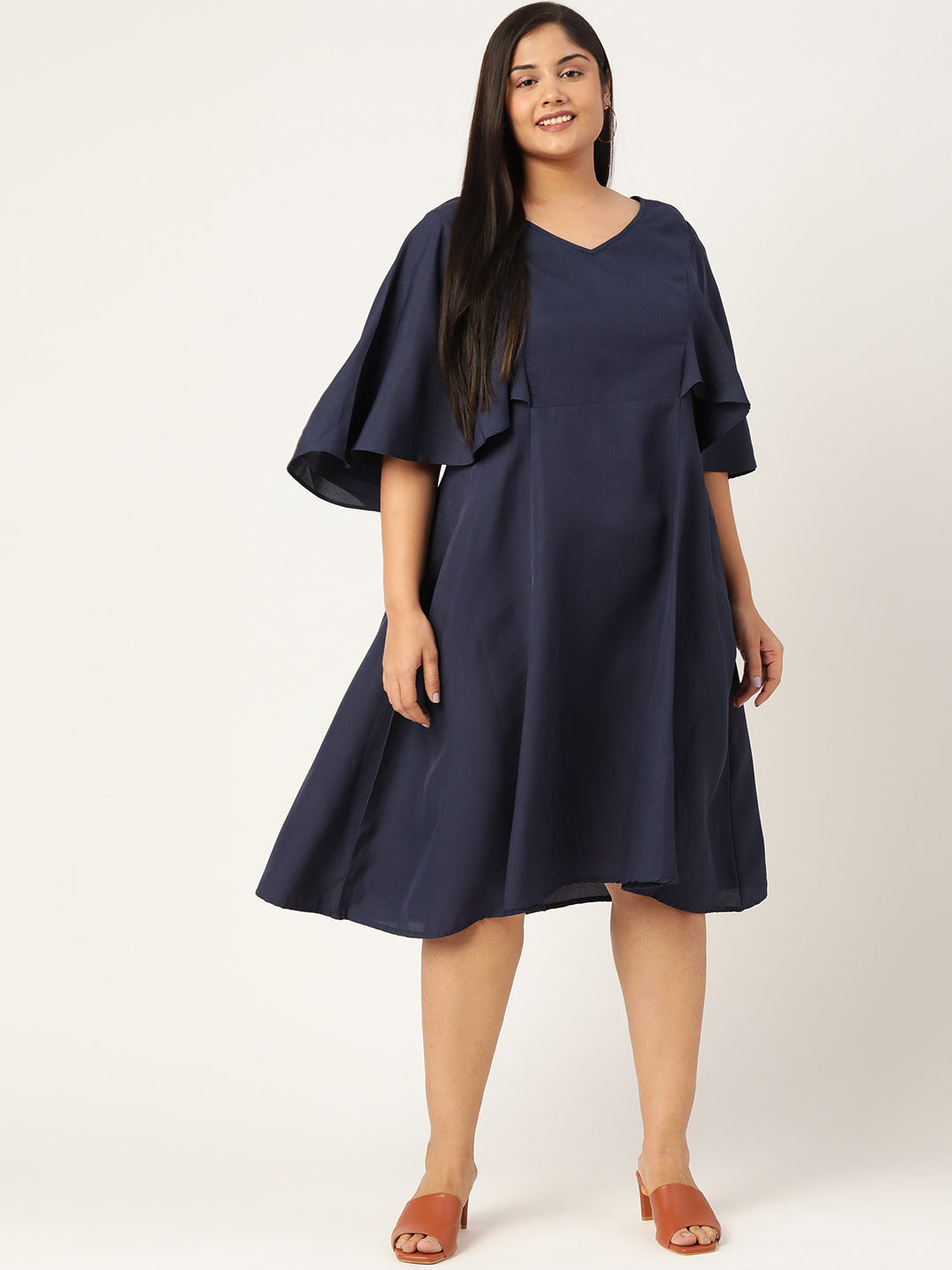 Plus Size A-Line Midi Dress